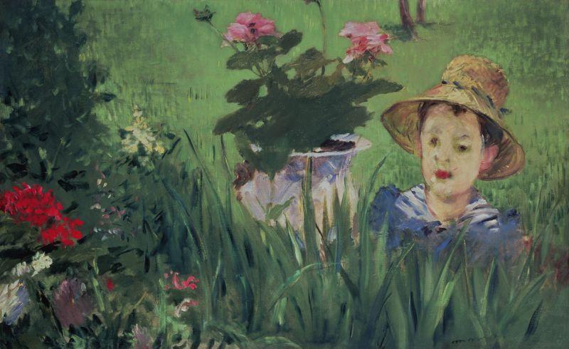 Edouard Manet Boy in Flowers oil painting image